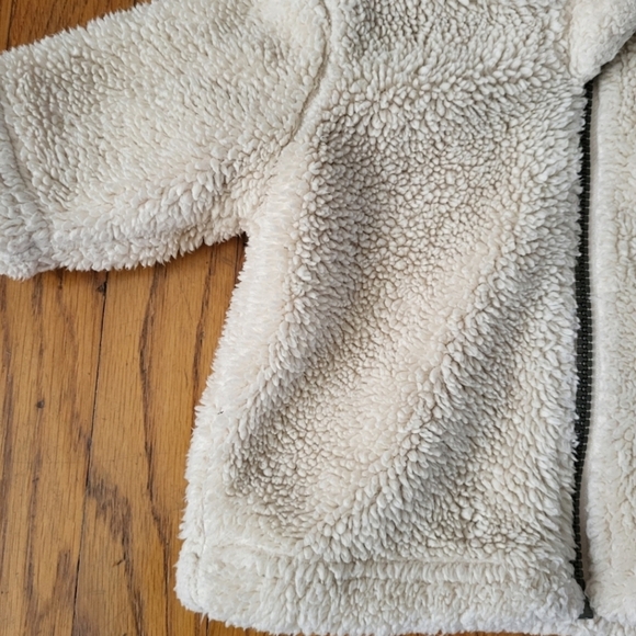 Hanna Andersson Baby 0-3 Months Marshmallow Fleece Jacket Ivory Color Hooded Ear - Picture 7 of 7